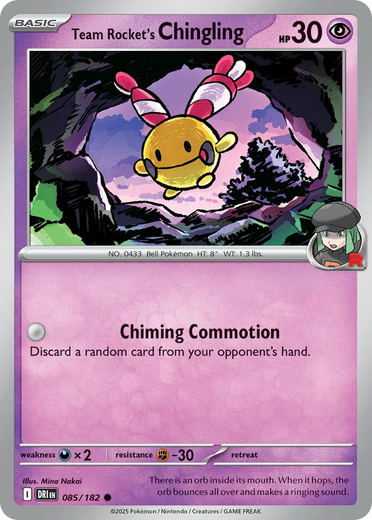 Team Rocket's Chingling Pokemon card