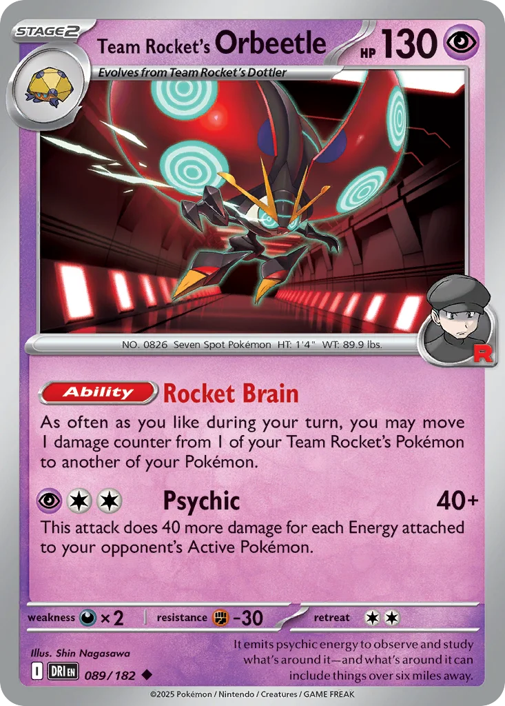 Team Rocket's Orbeetle Pokemon card