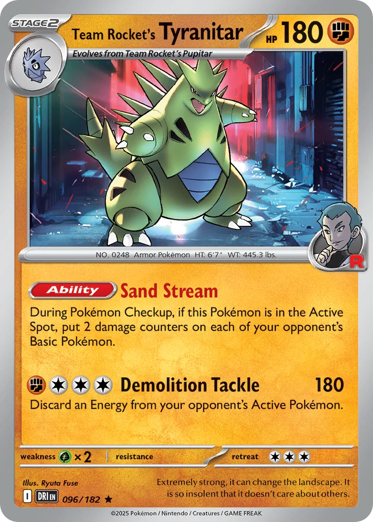Team Rocket's Tyranitar Pokemon card