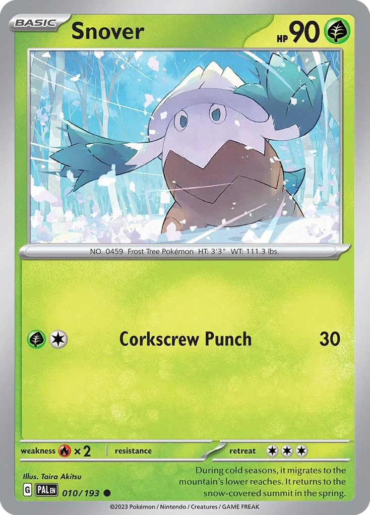 Snover Pokemon card