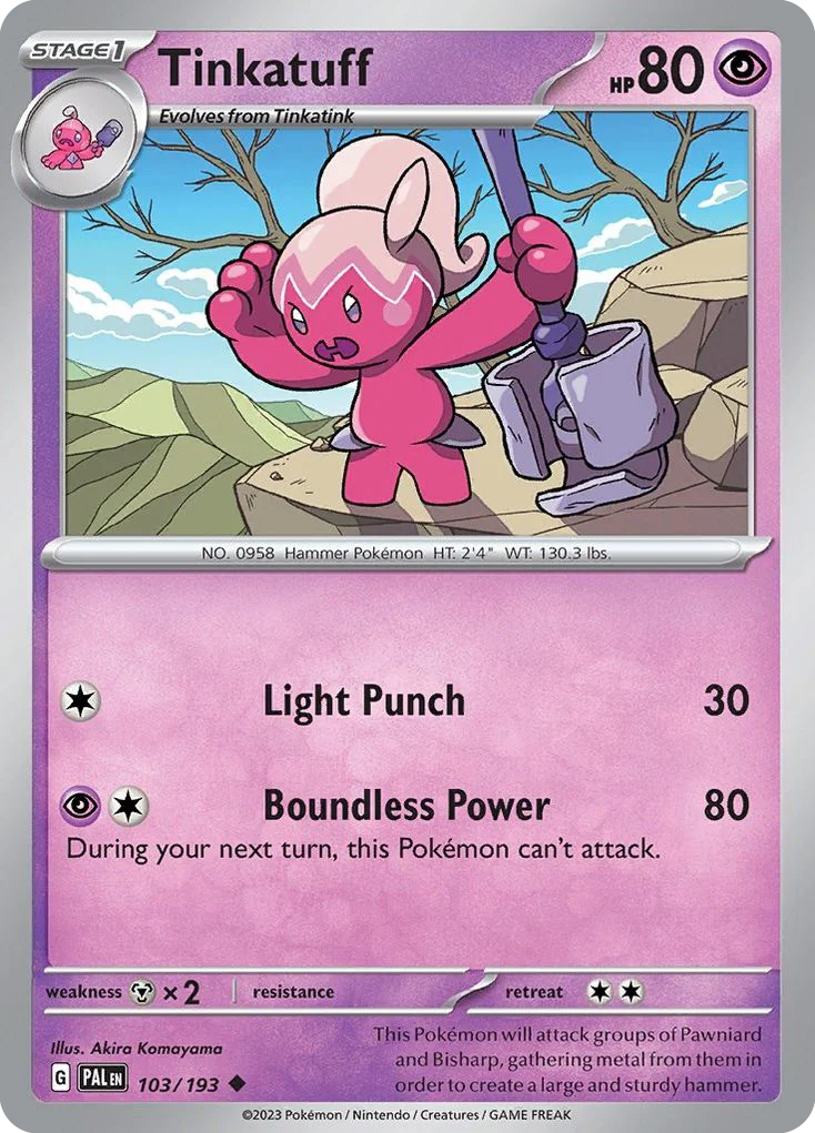 Tinkatuff Pokemon card