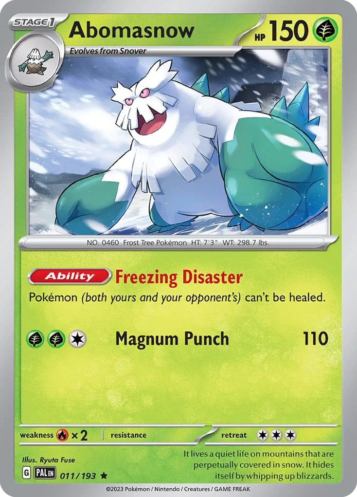 Abomasnow Pokemon card