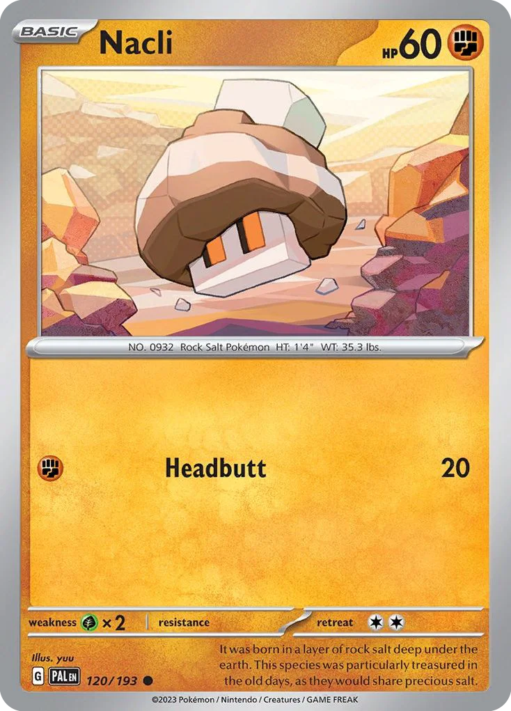 Nacli Pokemon card