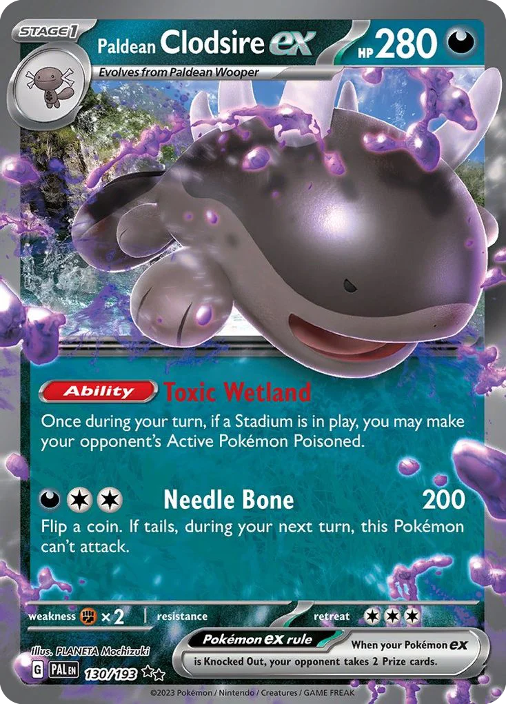Paldean Clodsire ex Pokemon card