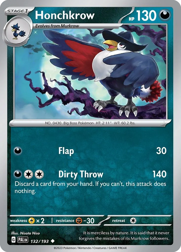 Honchkrow Pokemon card