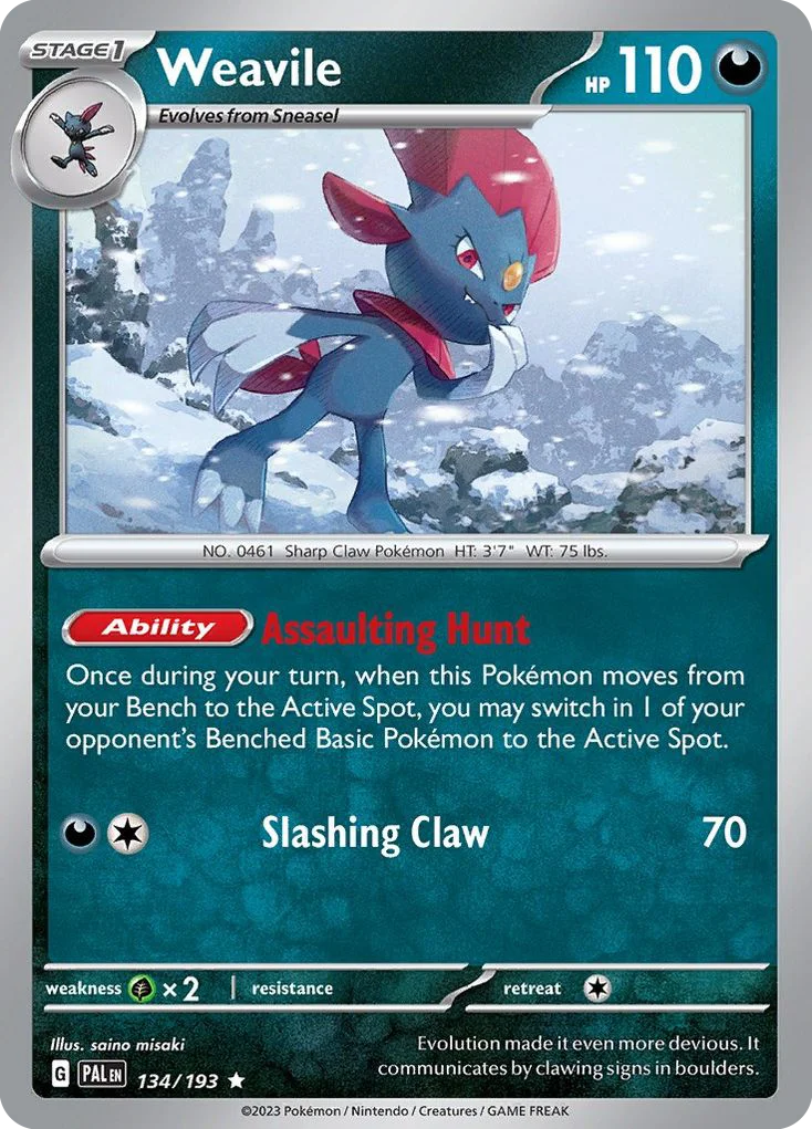 Weavile Pokemon card