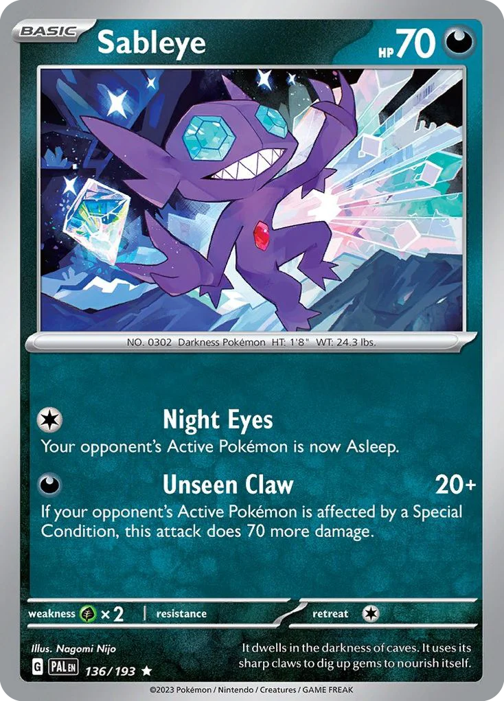 Sableye Pokemon card