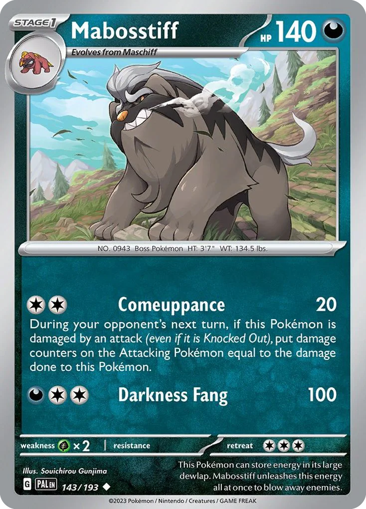 Mabosstiff Pokemon card