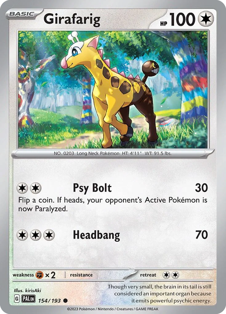 Girafarig Pokemon card