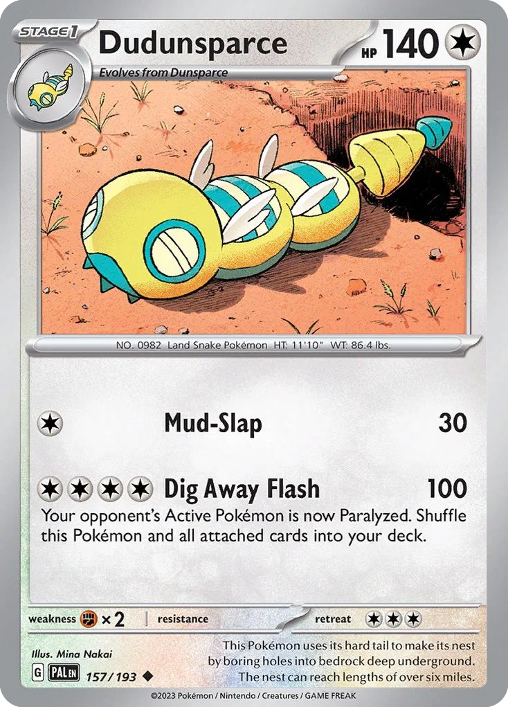 Dudunsparce Pokemon card
