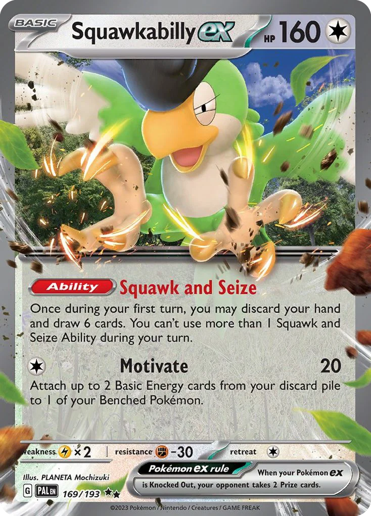 Squawkabilly ex Pokemon card