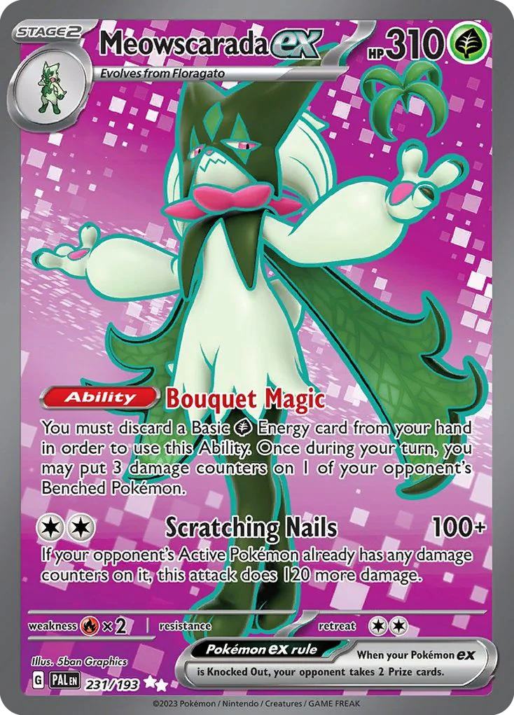 Meowscarada ex Pokemon card