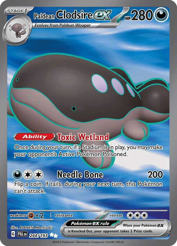 Paldean Clodsire ex Pokemon card