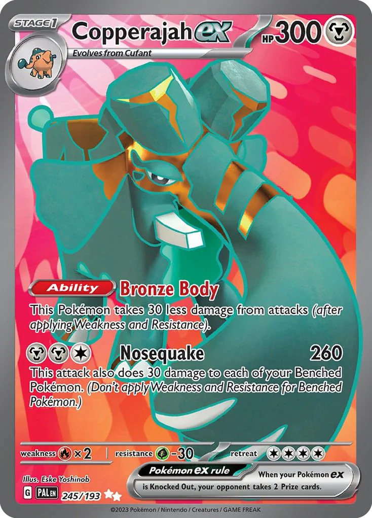 Copperajah ex Pokemon card