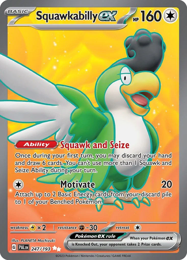 Squawkabilly ex Pokemon card