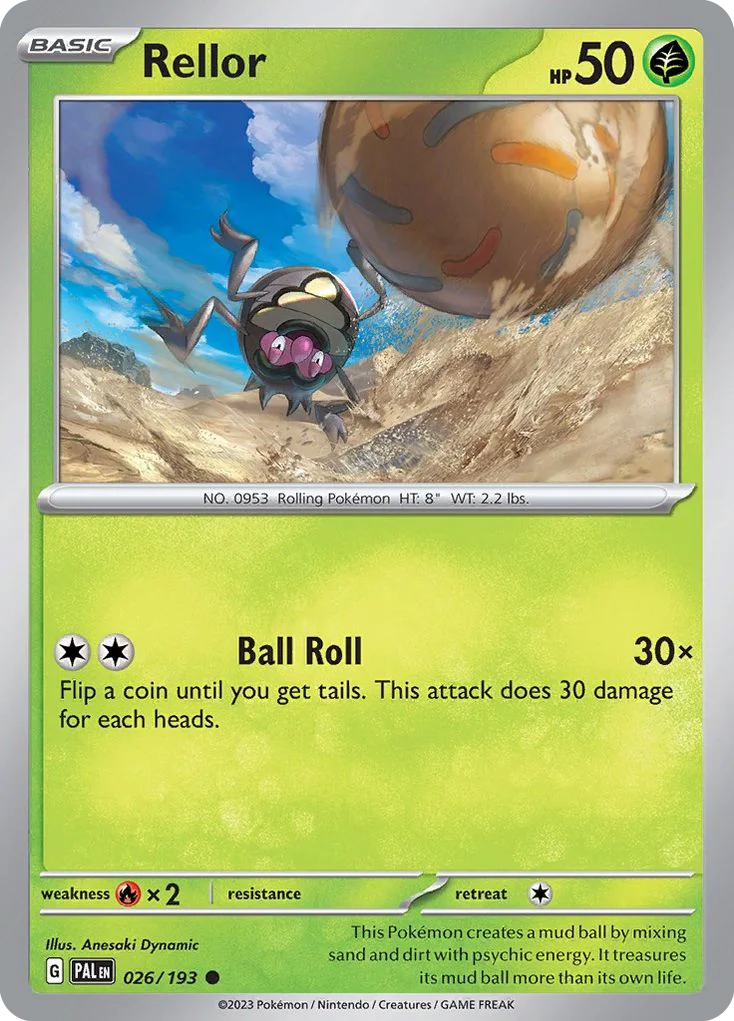 Rellor Pokemon card