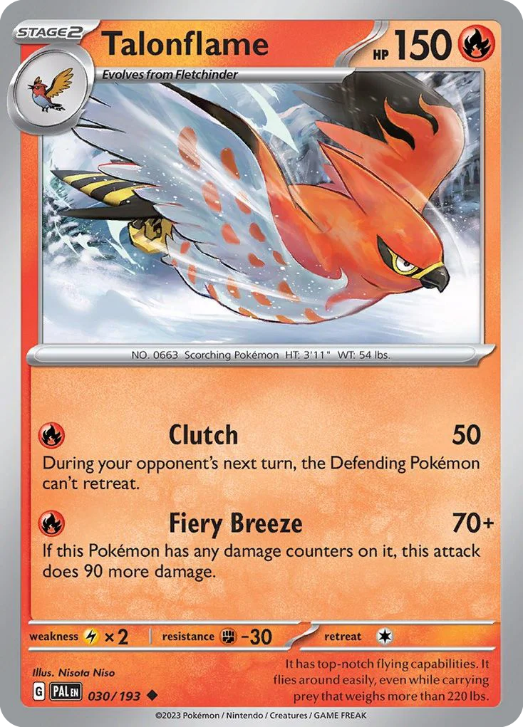 Talonflame Pokemon card