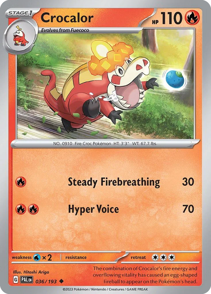 Crocalor Pokemon card