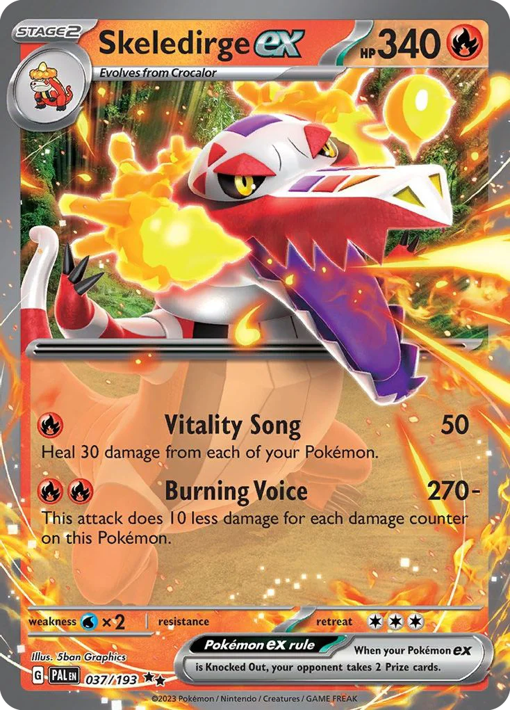 Skeledirge ex Pokemon card