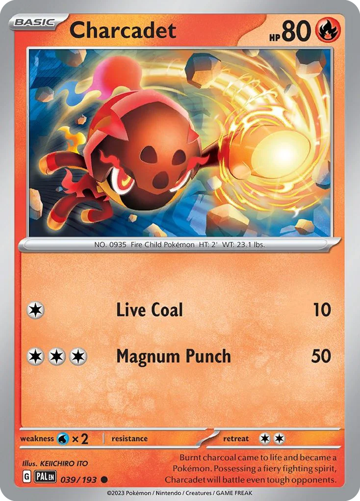 Charcadet Pokemon card