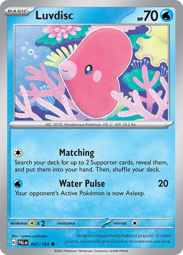 Luvdisc Pokemon card
