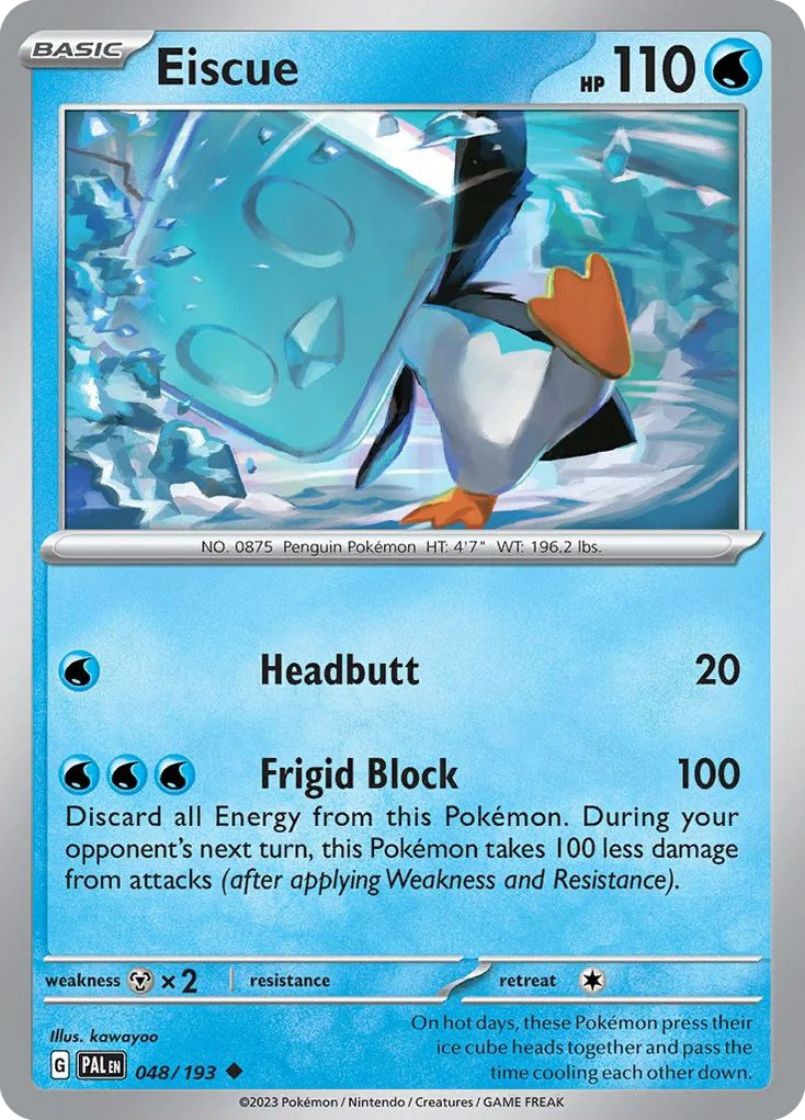 Eiscue Pokemon card