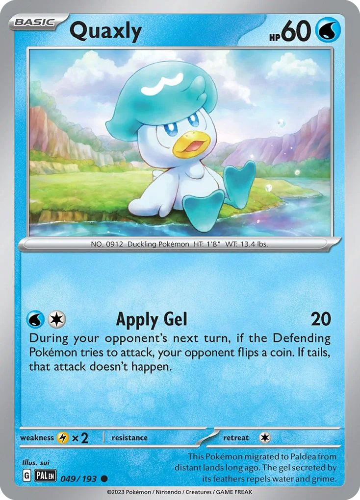 Quaxly Pokemon card