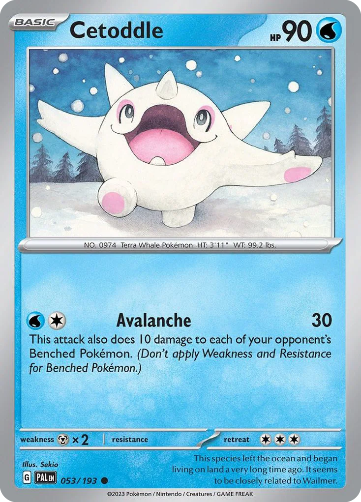 Cetoddle Pokemon card