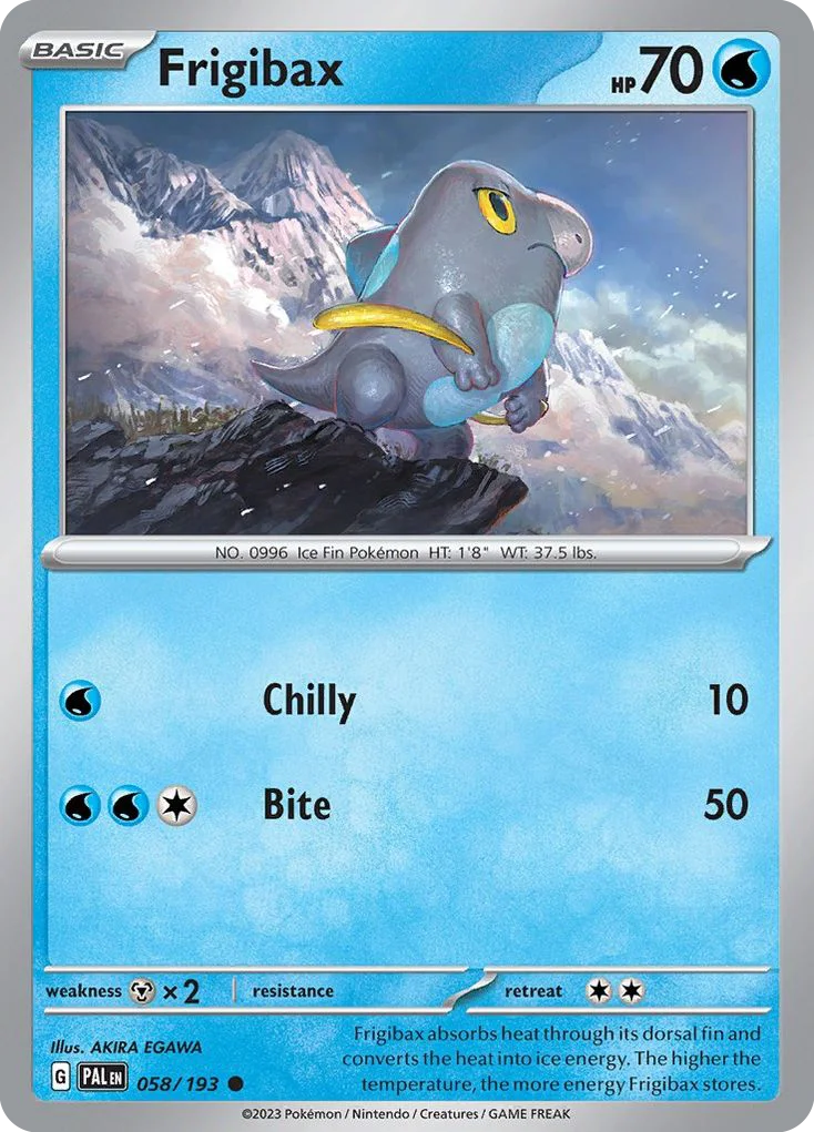 Frigibax Pokemon card