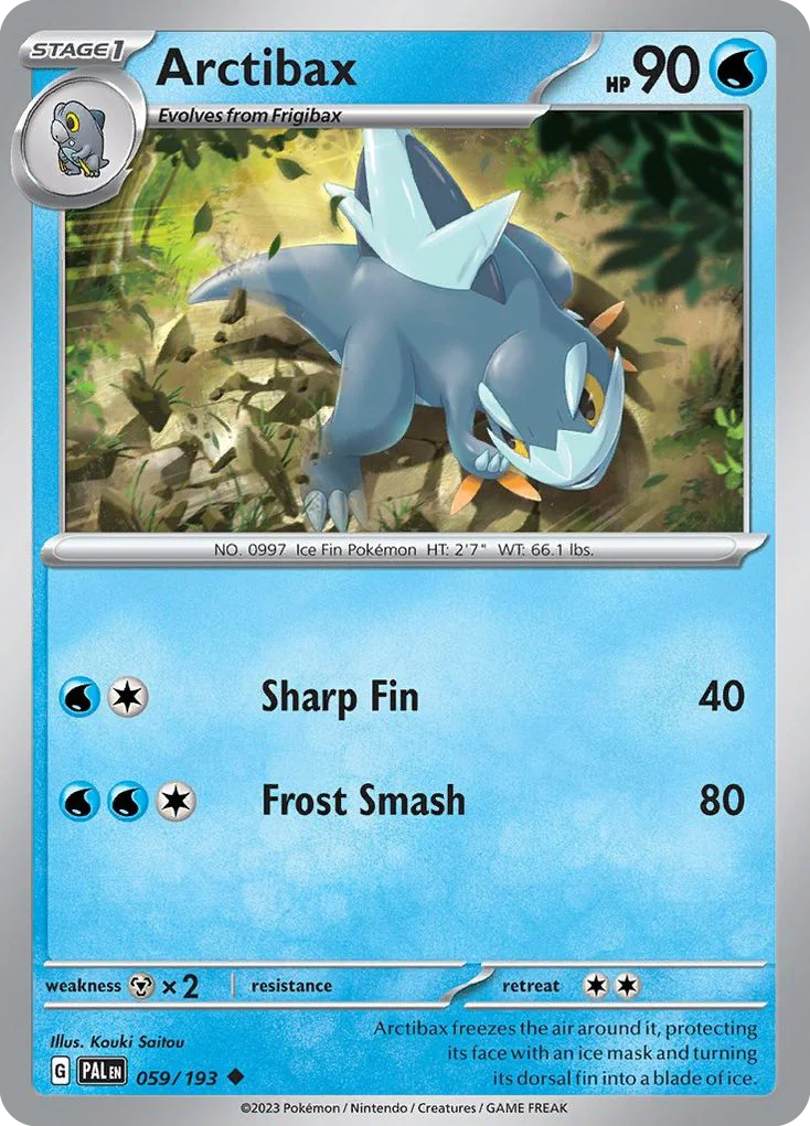 Arctibax Pokemon card