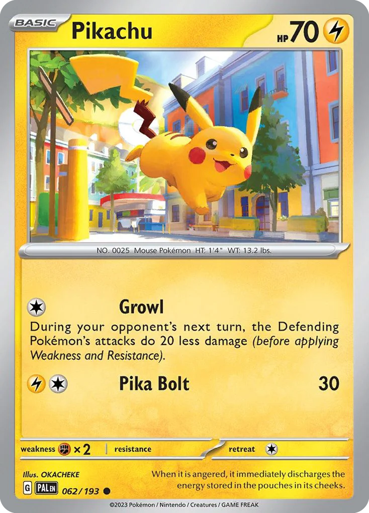 Pikachu Pokemon card