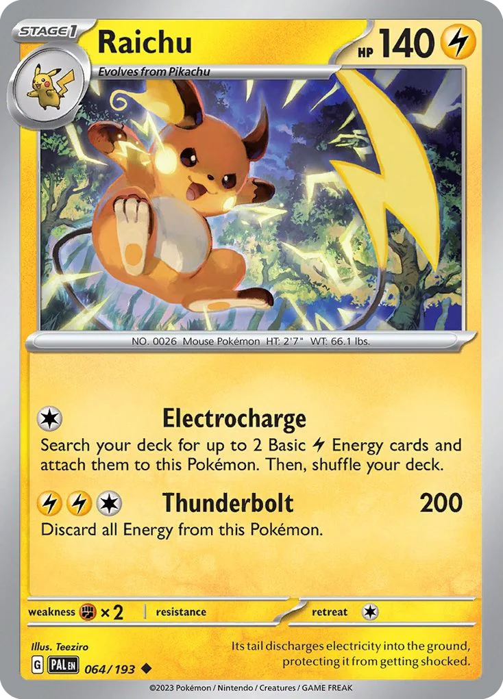 Raichu Pokemon card