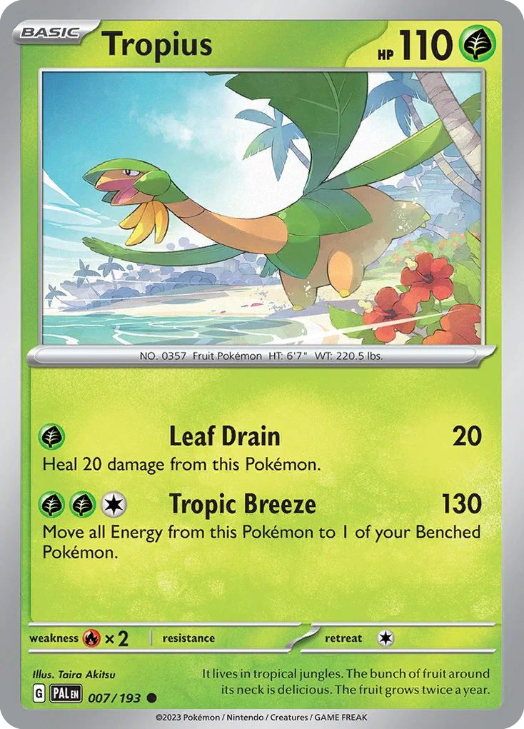 Tropius Pokemon card