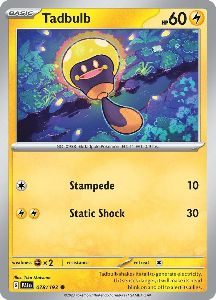Tadbulb Pokemon card