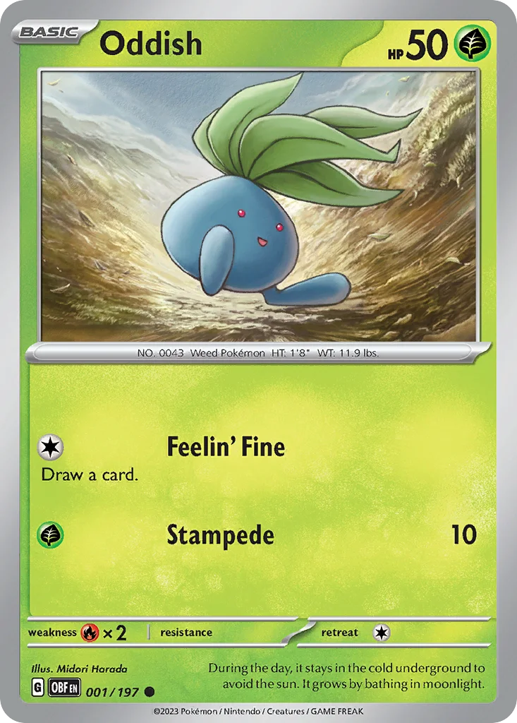 Oddish Pokemon card