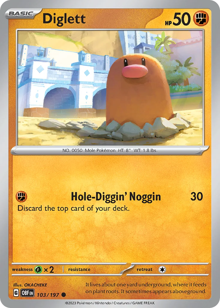 Diglett Pokemon card