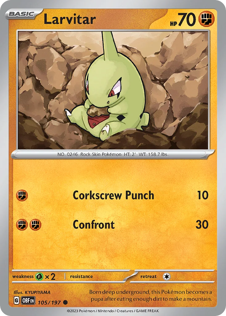 Larvitar Pokemon card