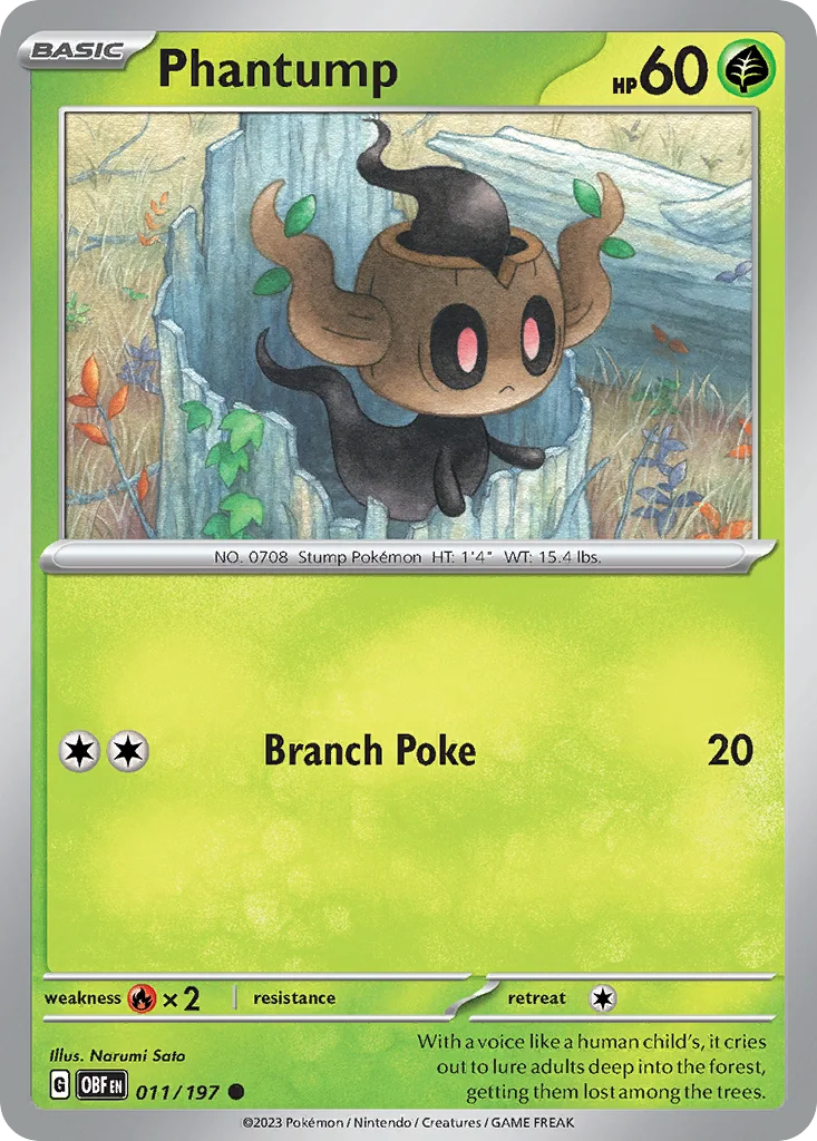 Phantump Pokemon card