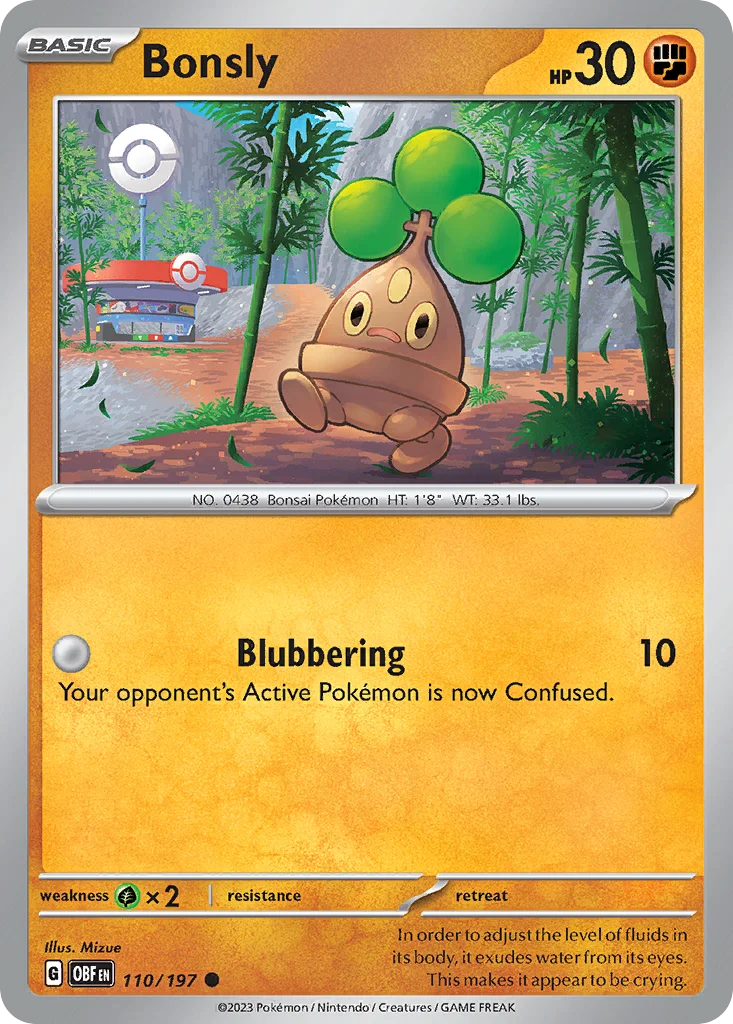 Bonsly Pokemon card