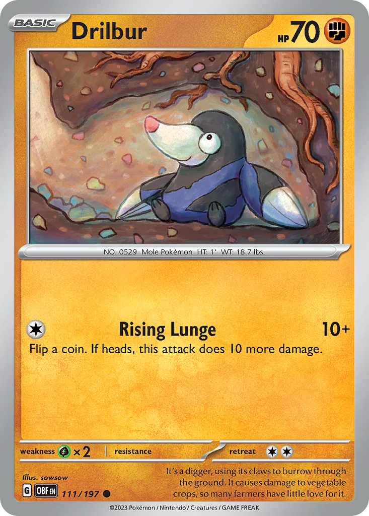 Drilbur Pokemon card