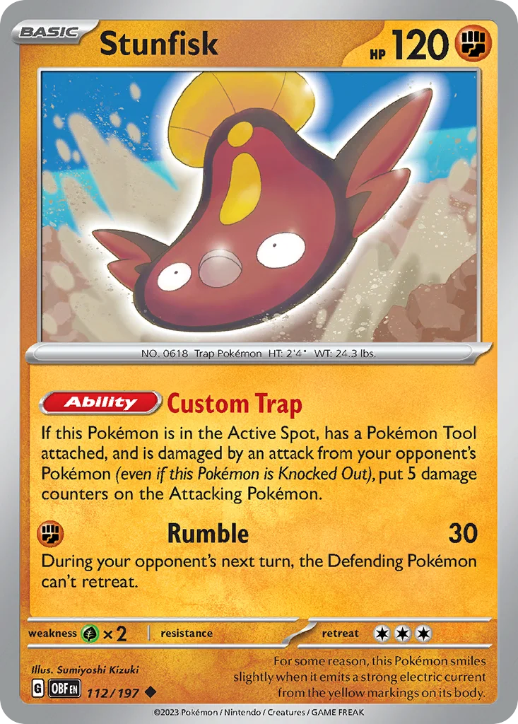 Stunfisk Pokemon card