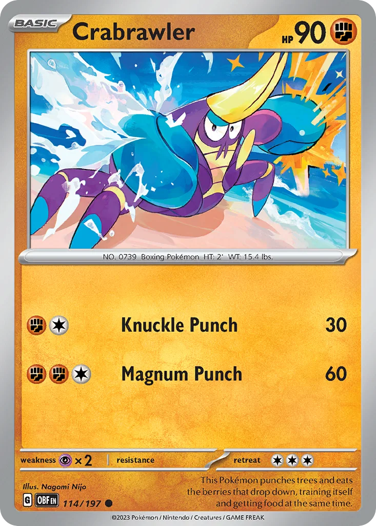 Crabrawler Pokemon card