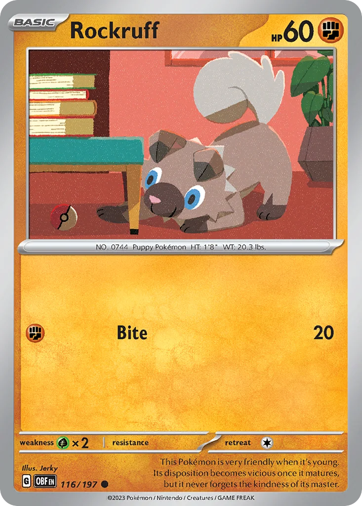 Rockruff Pokemon card