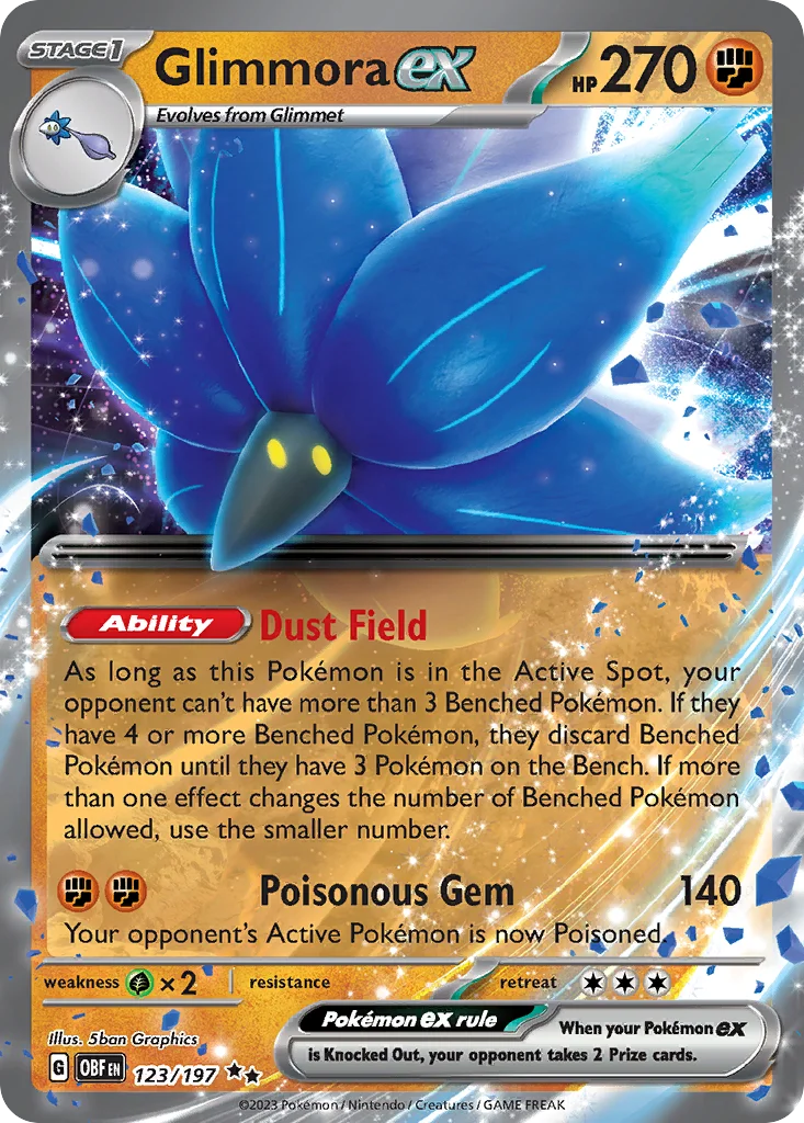 Glimmora ex Pokemon card