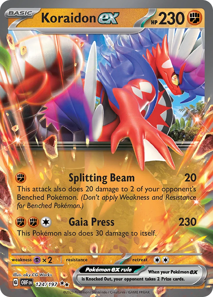 Koraidon ex Pokemon card