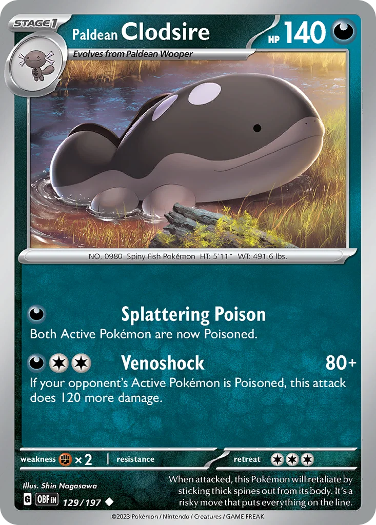 Paldean Clodsire Pokemon card