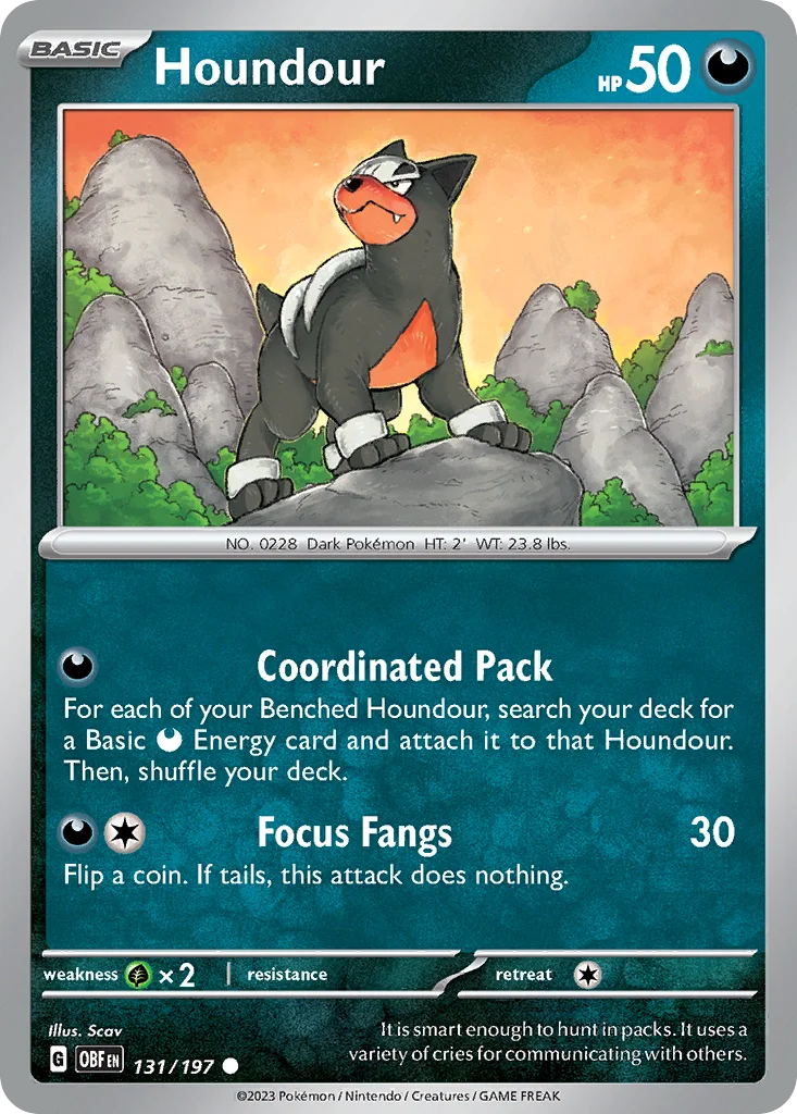 Houndour Pokemon card