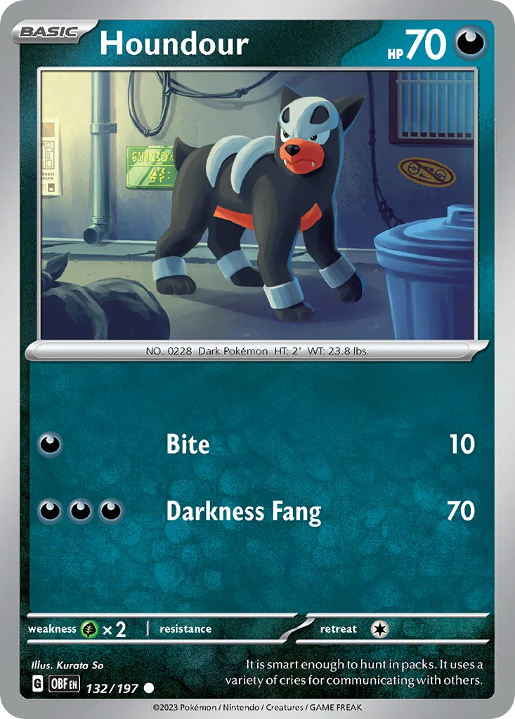 Houndour Pokemon card