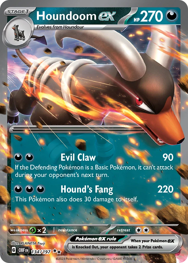 Houndoom ex Pokemon card