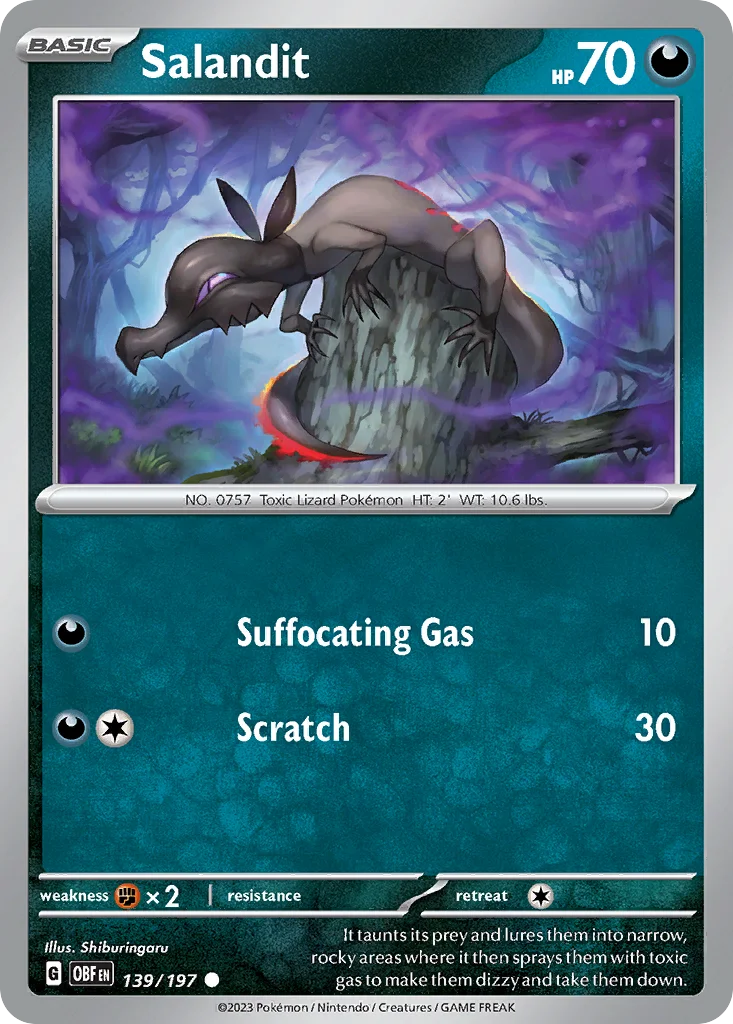 Salandit Pokemon card